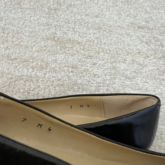 Vintage Jazz Black Leather Flats Shoes 7 Made in Spain - Picture 8 of 10